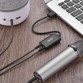 UGREEN รุ่น 30724 การ์ดเสียง Sound Card AUX 3.5mm แปลงสัญญาณเสียงและไมโครโฟน