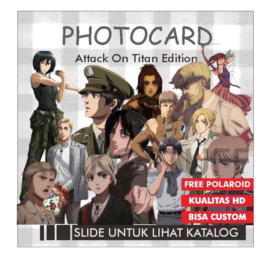 Photocard ATTACK ON TITAN PC ATTACK ON TITAN PHOTCARD AOT PC SNK HANDLING PAPER