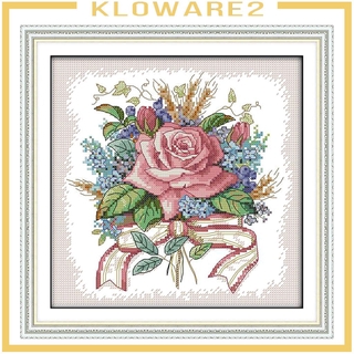 ( Kloware 2 ) ภาพวาดปักครอสติกรูปดอกไม้สําหรับตกแต่งบ้าน