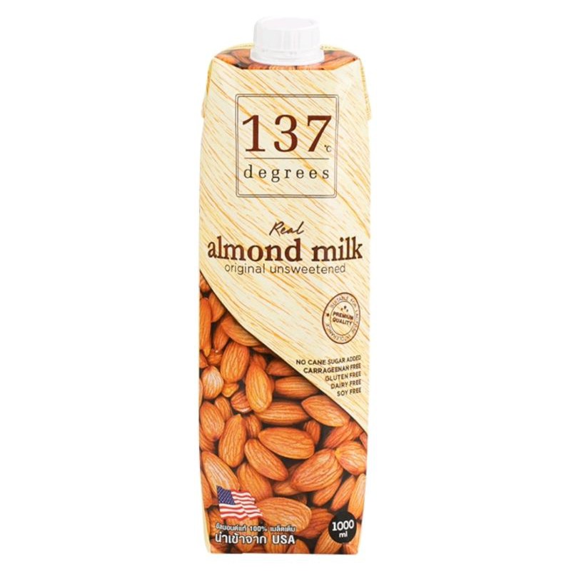 Work From Home PROMOTION ส่งฟรีนมอัลมอนด์ 137 Degrees Almond Milk 1 Ltr. Unsweetened เก็บเงินปลายทาง