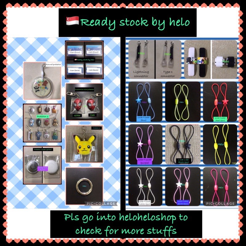 ( Mix&Match) ezlink charm card rfid smart keytag protector cover pouch strap string แหวนยางยืด lanya