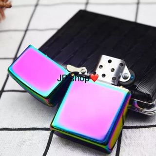 Belle ไฟแช็คน้ำมัน สไตล์ซิปโป้ zippo สวยงามโดดเด่น รุ่นสีรุ้งหายาก