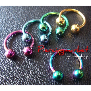 ขาย 1 ชิ้น Punk Lip Rings Tragus Jewelry Body Piercing Circular Stainless Steel Stud Earrings Fashion Septum Nose Rings