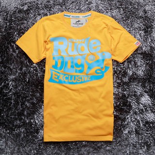rudedog เสื้อคอกลม ชาย  รุ่น bubble สีเหลือง