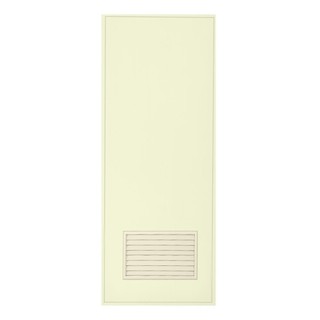 External door PVC SLAB DOOR WITH BOTTOM LOUVER AND DOOR FRAME ASIA 70X180CM CREAM Door frame Door window ประตูภายนอก ประ