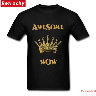 ผ้าฝ้ายคอกลมYameela 04 New ใหม่เสื้อยืดแขนสั้นผ้าฝ้าย 100% พิมพ์ลาย Wow - The Hat Of The King สําหรับผู้ชาย discountfrom