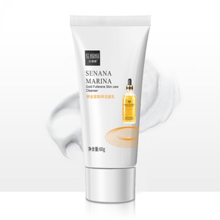 โฟมล้างหน้าทองคำฟูลเลอรีน ล้างหน้าสะอาด เผยผิวเนียนใส ผิวไม่แห้งตึง SENANA Gold Fullerene Cleanser 60 G