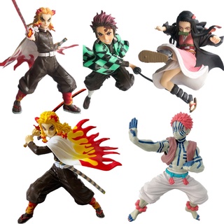 สินค้าพร้อมส่ง Demon Slayer Kimetsu No Yaiba  Rengoku 16cm Akaza Action Figure Mugen Train