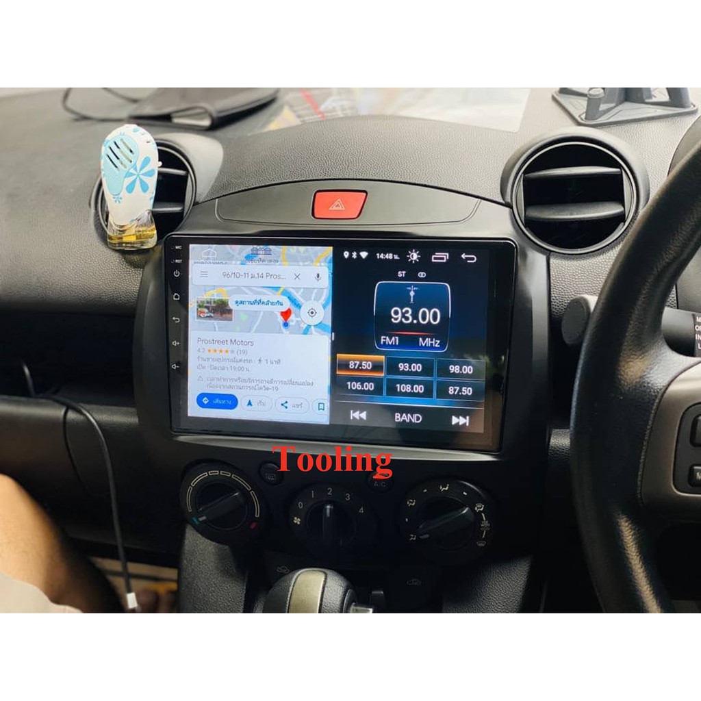 Alpha Cousticจอแอนดรอยด์ตรงรุ่นรถMazda2 Elegancปี 2008-2012 จอตรงรุ่น9"จอพร้อมหน้ากากและปลั๊กตรงรุ่น
