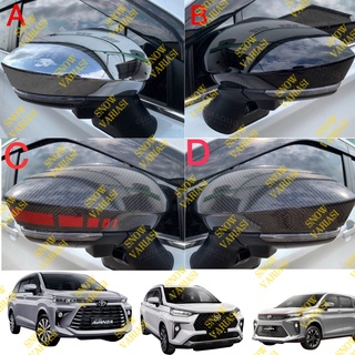 Hitam Avanza Xenia Veloz ฝาครอบกระจก โครเมี่ยมคาร์บอน สีดํา 2022 2023 2024 2025