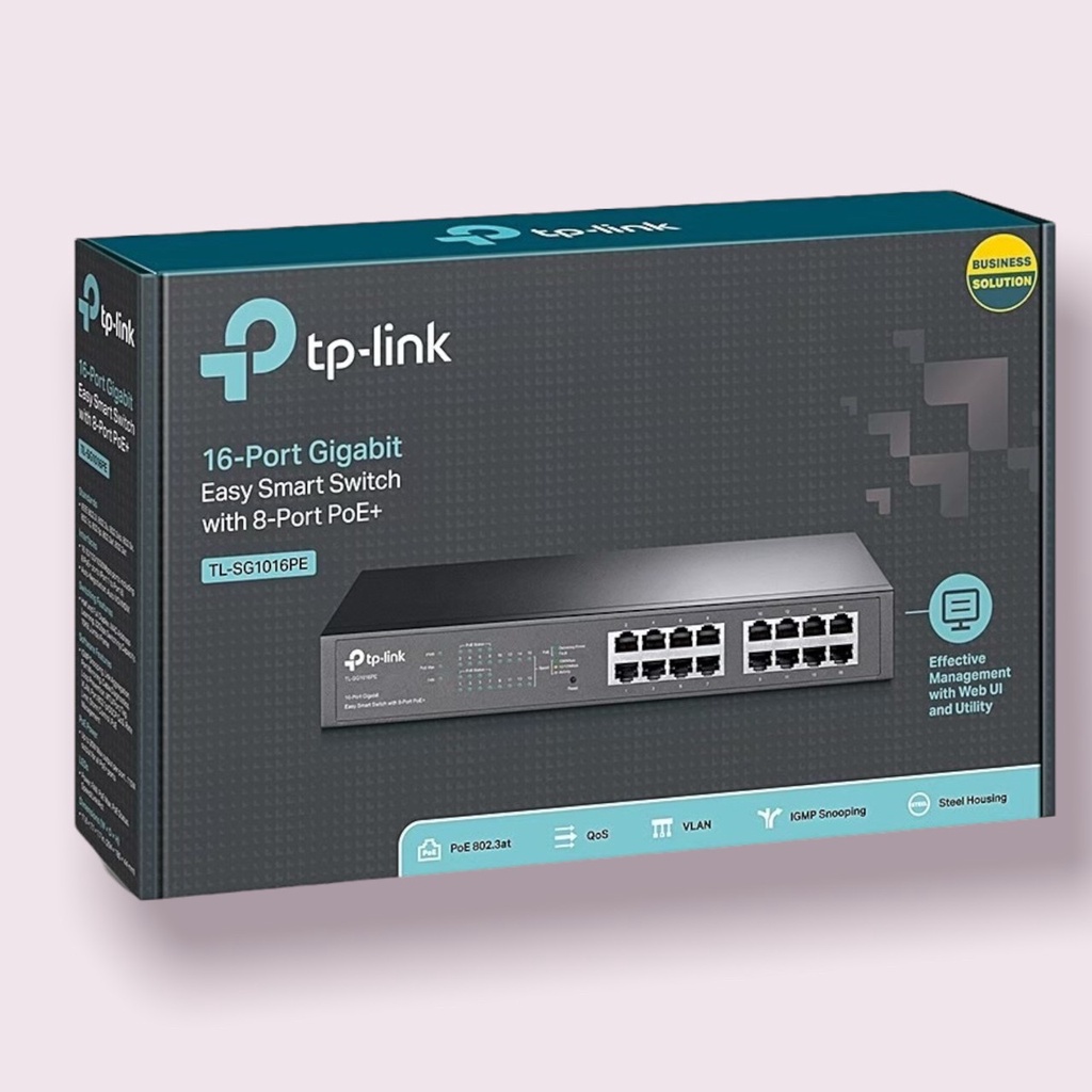 TP-LINK 16-Port Gigabit Easy Smart PoE Switch with 8-Port PoE+ TL-SG1016PE (Warranty LifeTime)