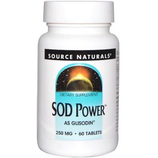 [พร้อมส่ง] Source Naturals, SOD Power 250mg 60 tablets