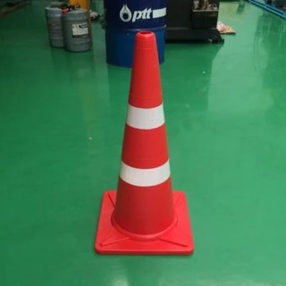 กรวยจราจร (Traffic cone) EVA สูง 70 ซม.แข็งแรง ทนทาน รถเหยียบไม่แตก รับทำสติกเกอร์กรวย