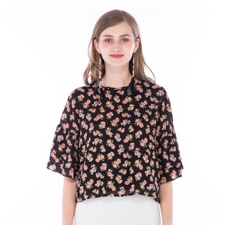 ATIPA Amapola เสื้อเบลาส์ระบายแขน (ฟรีไซส์)