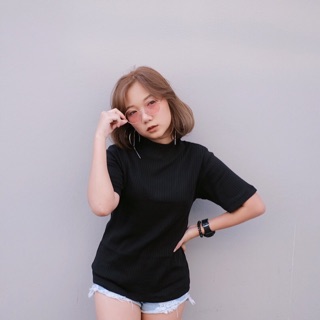 High Neck Top (Black)