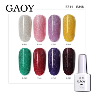 New สีเจล Gaoy 7.3ml. รหัสสี E341-348สี โทน สีเจลแท้จากโรงงานคุณภาพ  เม็ดสีแน่นมาก สีเจลคุณภาพ (ต้องใช้เครื่องอบนะจ้ะ)