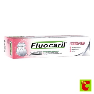 ฟลูโอคารีล ยาสีฟัน สูตรออร์โธ 123 ขนาด 125 ก.Fluocaril Toothpaste Ortho 123 Formula Size 125 g.