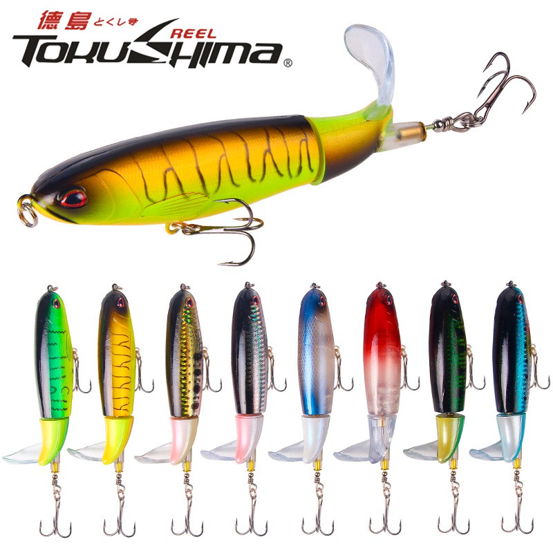Tail 1Pcs 13g/10cm 35g/14cm เหยื่อปลอม เหยื่อปลา เหยือตกปลา Whopper Plopper Popper ตกปลา เหยื่อตกปลา เหยื่อตกปลาช่อน เหยื่อปลอมตกปลา เหยื่อตกปลานิล ตะขอ Soft Plastic Lure อุปกรณ์ตกปลา Soft Lure รอกตีเหยื่อปลอม