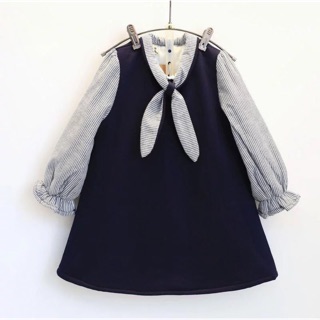 พร้อมส่ง Dress กันหนาว บุขน เด็กหญิง!!