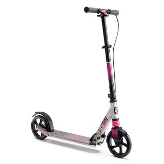 สกู๊ตเตอร สกู๊ตเตอร์ สกู๊ตเตอร์มีเบรค สกู๊ตเตอร์มีขาตั้ง OXELO Mid 9 Scooter - Pink