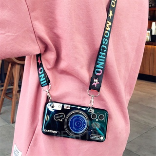 2022 New เคสโทรศัพท์ Oppo Reno 8 Z 5G Reno8 Pro 5G Fashion Camera Stand + Backpack Lanyard Cover เคส Oppo Reno8Z Reno8Pro Retro Couple Soft Case