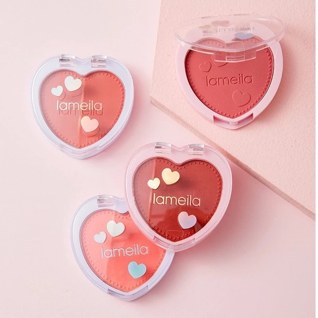 LAMEILA บลัชออนโทนส้ม-ชมพูพีช เนื้อดี สีสวย ติดทน thumbnail 8