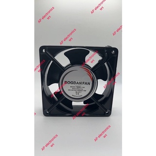 พัดลม BOGDAN FAN MODEL 12038 0.14A      200-240VAC  50/60 18 w  ขนาด 4 นิ้วครึ่ง  120×120×38mm.