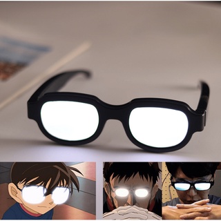 Anime Detective Conan Cosplay Conan with Led Luminous Glasses EVA Ikari Gendou Frame