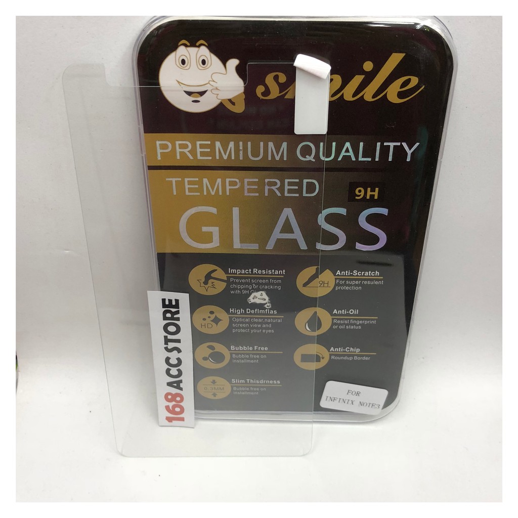 TEMPERED GLASS / ANTI-SCRATCH GLASS INFINIX X601 HOT NOT 3 SMILE