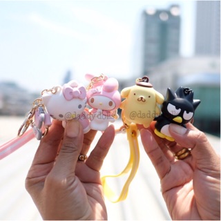 พวงกุญแจ ยาง ตัว Kitty คิตตี้ &amp; Bad Badtzmaru แบดแบตมารุ &amp; My Melody มายเมโลดี้ &amp; Pompompurin 2นิ้ว Sanrio ซานริโอ้