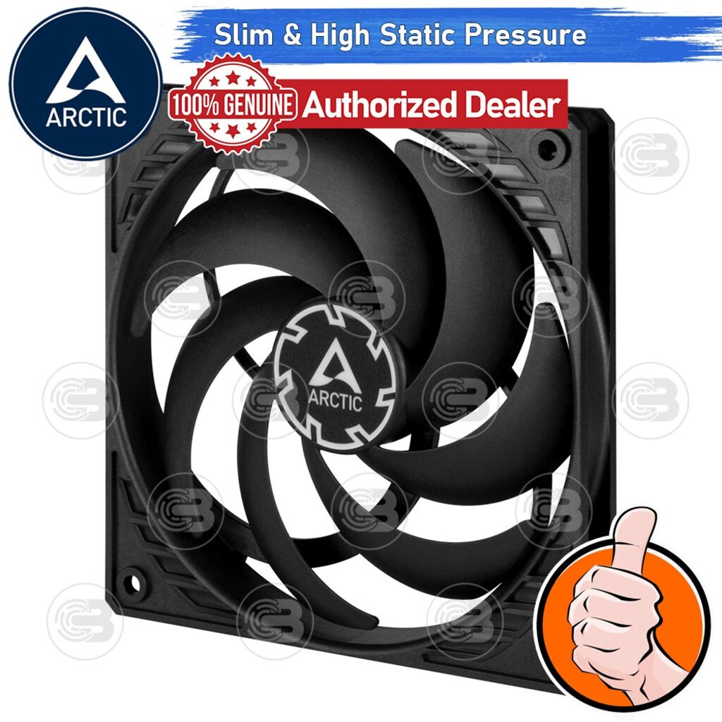 [CoolBlasterThai] ARCTIC P12 SLIM PWM PST (size 120 mm.) PC Fan Case ประกัน 6 ปี