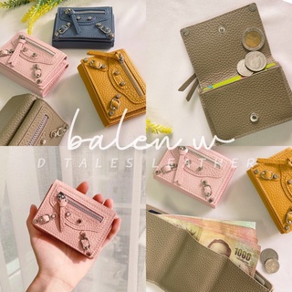 (15กย.เหลือ 5xx)DTALES Balen mini wallet กระเป๋าสตางค์หนังแท้ บาลอง 3พับ ขนาดจิ๋ว ประหยัดพื้นที่ หนังวัวแท้