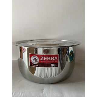 Zebra หม้อแขก สแตนเลส ตราหัวม้าลาย ขนาด 30 ซม.