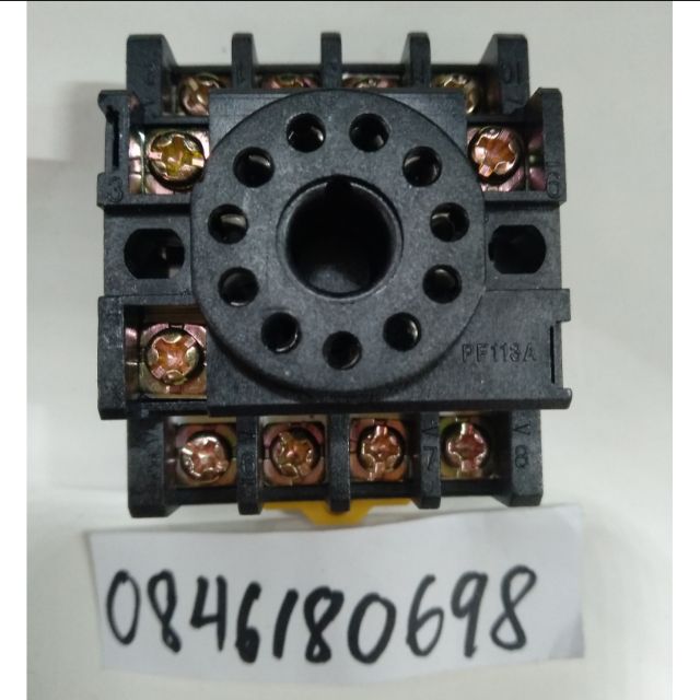 Pf113a ฐานรีเลย์ 11 พินทรงกลม