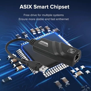 อะแดปเตอร์เครือข่าย For Pc กิกะบิตอีเธอร์เน็ตแลน RJ45 To USB 3.0 แปลงสายแลน ไดรเวอร์ในตัว