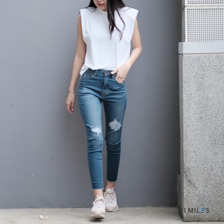 กางเกงยีนส์ผู้หญิงเอวสูง 11Miles Jean Denim JapanEdition