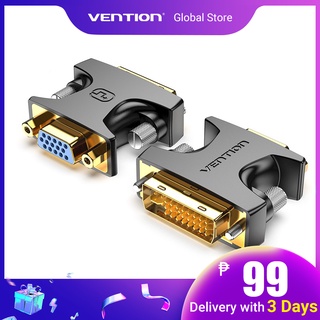 อะแดปเตอร์ Vention Dvi Male To Vga Female Dvi-I 24+5 Bi-Directional 1080p 60hz สําหรับทีวีพีซี