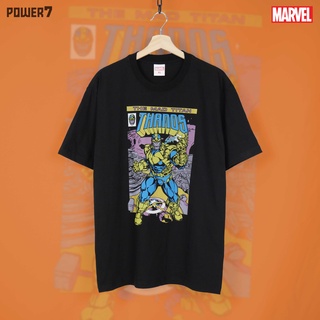 เสื้อยืดผ้าฝ้ายPower 7 Shop เสื้อยืดการ์ตูน ลาย มาร์เวล ลิขสิทธ์แท้ MARVEL COMICS  T-SHIRTS (MVX-019)L XL  XXL 3XL