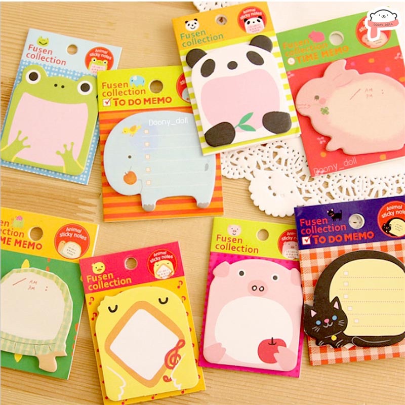 คละลาย โพสอิท post-it กระดาษโน๊ตกาวในตัว sticky note ลายการ์ตูน