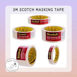 3M Scotch Masking Tape // 3 เอ็ม เทปกระดาษกาวย่น ไม่ทิ้งคราบกาว เมื่อลอกออก หลากหลายขนาด