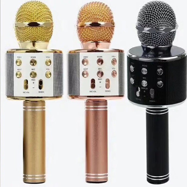 ไมค์บลูทูธWS-858 WirlessMicrophoneKaraokeไมค์บลูทูธอัดเสียงได้ พร้อมส่ง ขายดีมาก