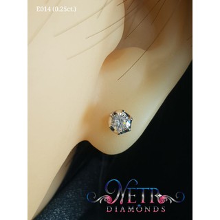 ต่างหูเพชรข้างละ 25 ตังค์ เพชรเลียนแบบเพชรแท้ ทำจาก เพชร CZ, Cubic Zirconia หรือ เพชรโคลนนิ่ง ดีไซน์เรียบหรู สวยทันสมัย