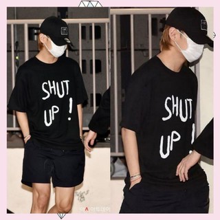 【100% cotton】เสื้อยืด พิมพ์ลาย Hyoerss.id - SHUT UP TAEHYUNG BTS สีดํา สีขาว | เสื้อยืด ลาย Army BT21 BERSHKA BTS