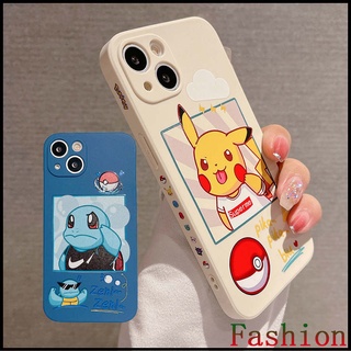 Pikachu Squirtle Cartoon case for iPhone14promax ใช้สำหรับ เคสไอโฟน7พลัส 8plus เคสไอโฟน11 case for iPhone13 เคสไอโฟน12 xr เคสi11 Pro max เคส iPhone14 เคสiPhone11 case Apple 6s plus cases