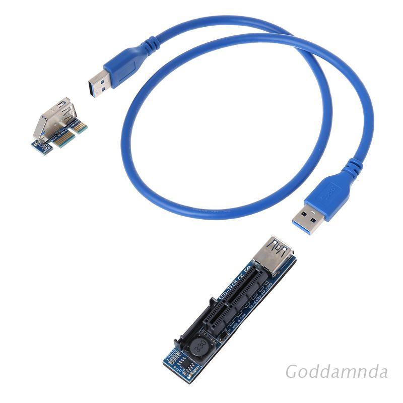 อะแดปเตอร์การ์ดเรเซอร์ Usb 3.0 Usb 3.0 Pci-E Sata Pci E Riser Pci Express X1 To X4 Slot