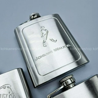 ขวดใส่วิสกี้ 200ml ขวดพกพา ขวดใส่น้ำ สแตนเลส ไม่เป็นสนิม ขวดมีฝา พร้อมส่ง