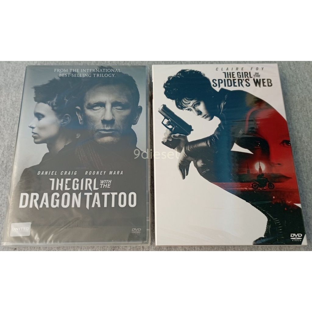 DVD แผ่นแท้ / The Girl with the Dragon Tattoo (2011) + The Girl in the Spider's Web (2018) / (รวม 2 