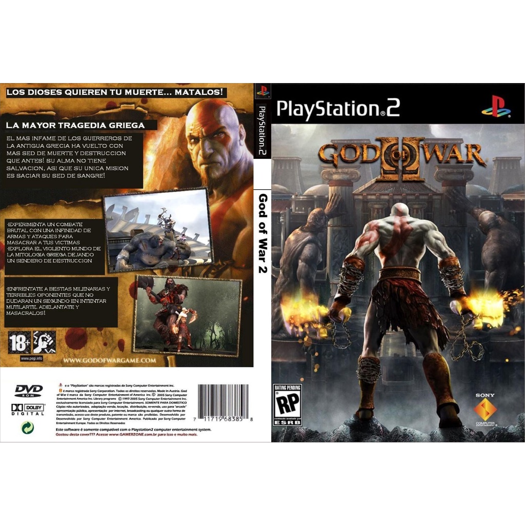 แผ่นเกมส์ PS2 God of war 2 คุณภาพ ส่งไว (DVD)