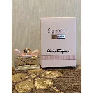 SIGNORINA SALVATORE FERRAGAMO PERFUME MINIATURE SPLASH 0.17 OZ 5ML NEW IN BOX