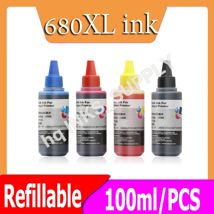 hp 680xl หมึก hp680 ดำ hp680xl หมึกรีฟิลใช้ได้กับ HP 1115 1118 2135 2138 4538 4678 2600 3635 3636 36
